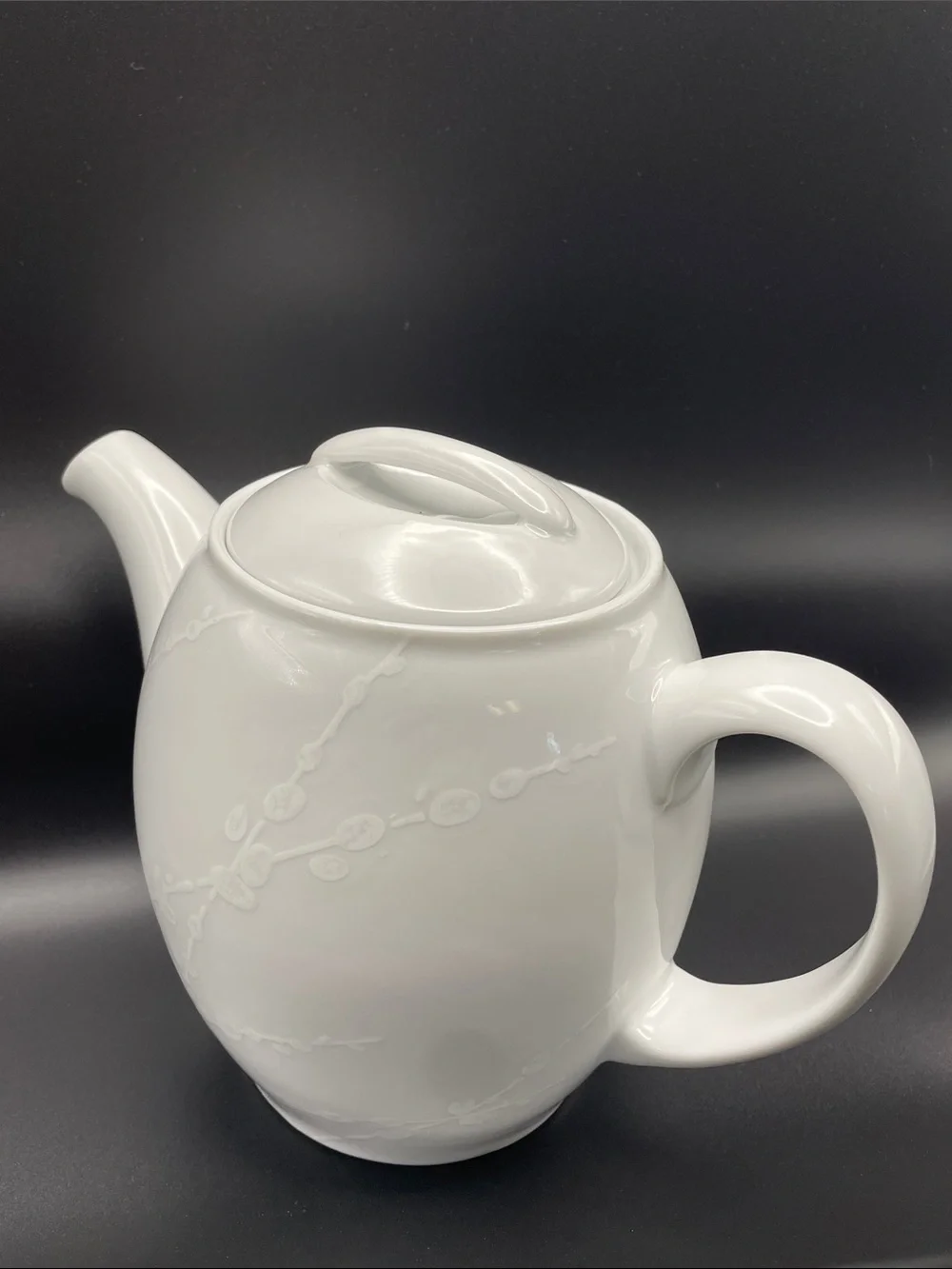 Teapot & Lid White Trace by Denby-Langley NWOT - Discontinued Piece